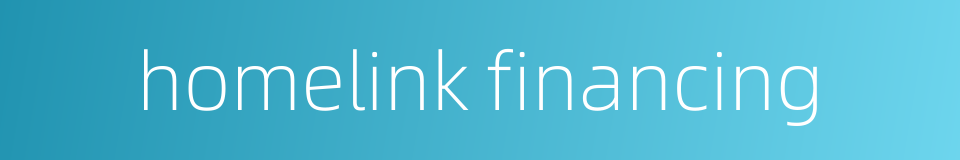 homelink financing的同义词