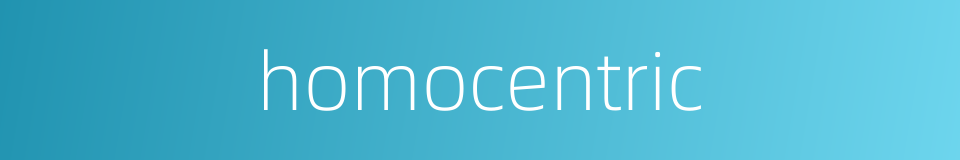 homocentric的同义词