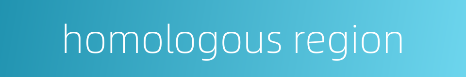 homologous region的同义词