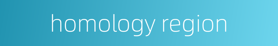 homology region的同义词
