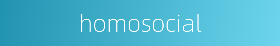 homosocial的同义词