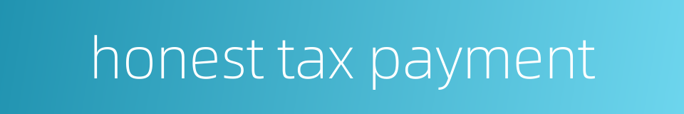 honest tax payment的同义词