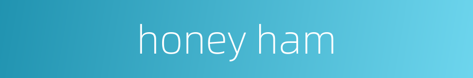 honey ham的同义词