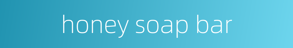 honey soap bar的同义词