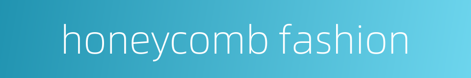 honeycomb fashion的同义词