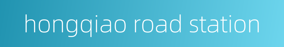 hongqiao road station的同义词