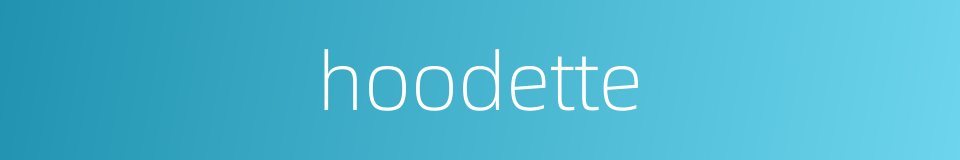 hoodette的同义词