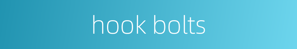 hook bolts的同义词