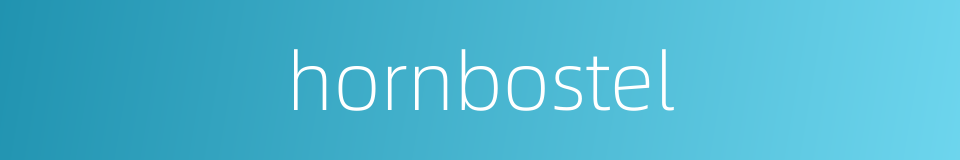 hornbostel的同义词