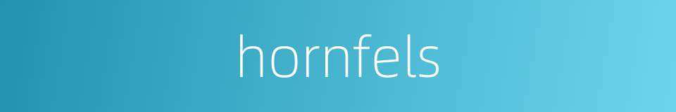 hornfels的同义词