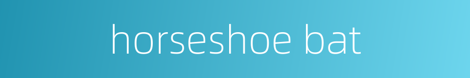 horseshoe bat的同义词