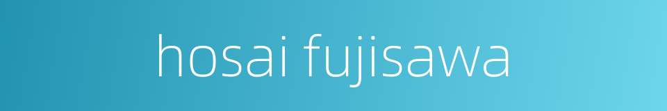 hosai fujisawa的同义词