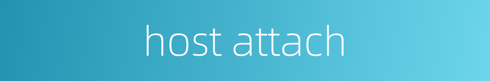 host attach的同义词