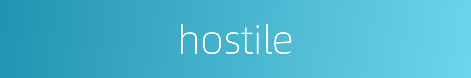 hostile的意思