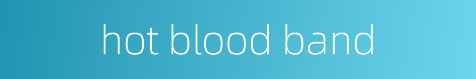 hot blood band的同义词