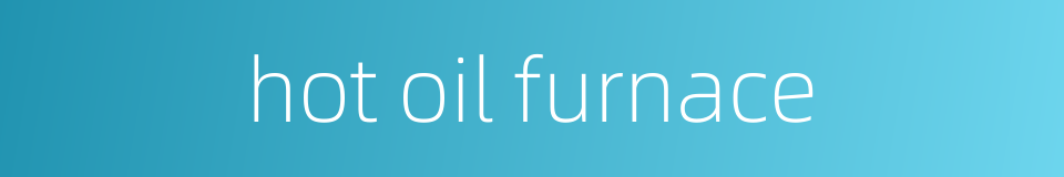 hot oil furnace的同义词