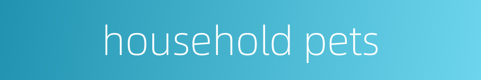 household pets的同义词