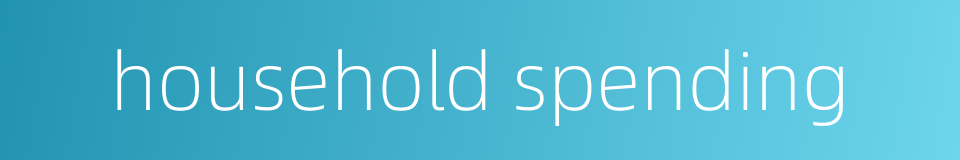 household spending的同义词