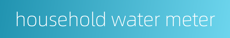 household water meter的同义词