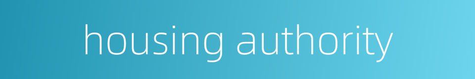 housing authority的同义词