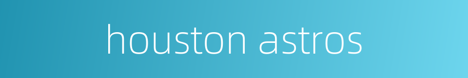 houston astros的同义词