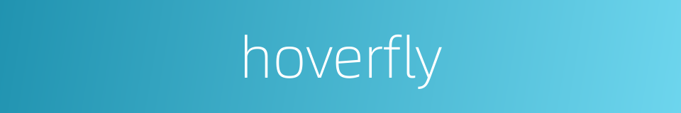 hoverfly的同义词