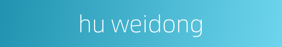 hu weidong的同义词