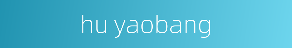 hu yaobang的同义词