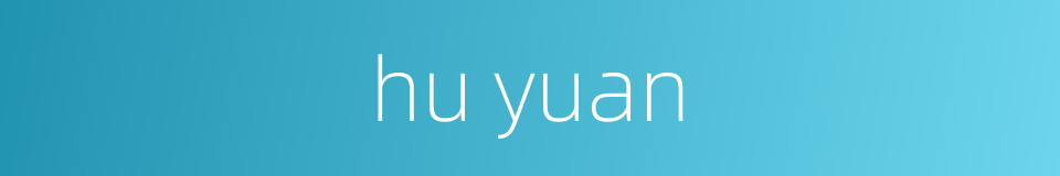 hu yuan的同义词