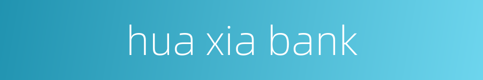 hua xia bank的同义词