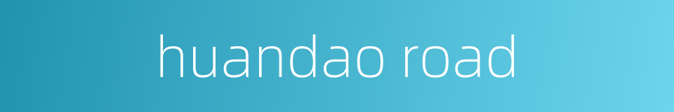 huandao road的同义词