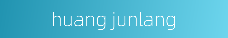 huang junlang的同义词