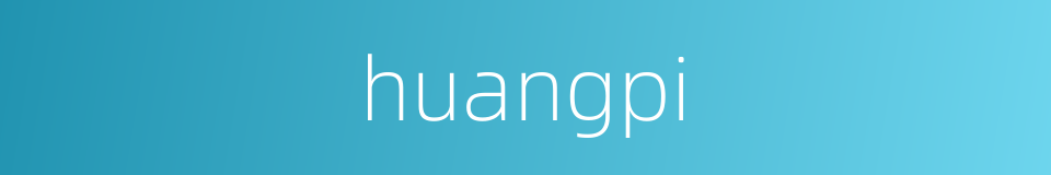 huangpi的同义词