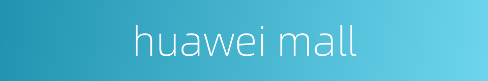 huawei mall的同义词