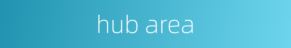 hub area的同义词