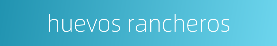 huevos rancheros的同义词
