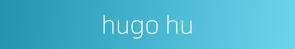 hugo hu的同义词