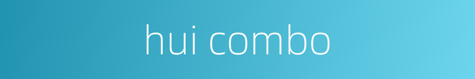 hui combo的同义词