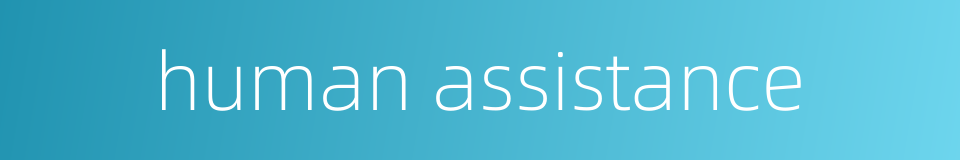 human assistance的同义词