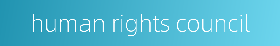 human rights council的同义词