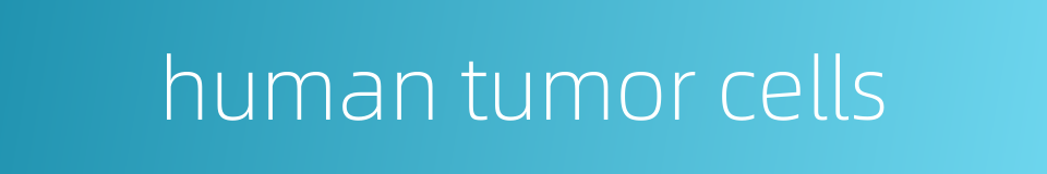 human tumor cells的同义词