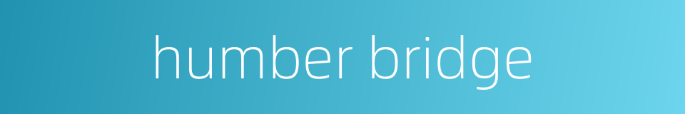 humber bridge的同义词
