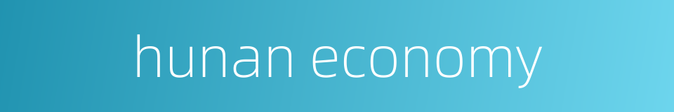 hunan economy的同义词