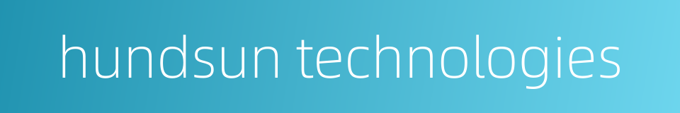 hundsun technologies的同义词