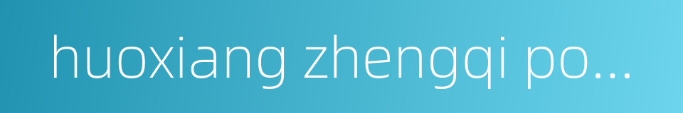 huoxiang zhengqi powder的同义词