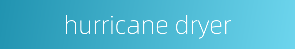 hurricane dryer的同义词