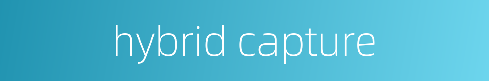 hybrid capture的同义词