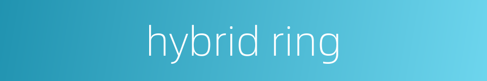 hybrid ring的同义词