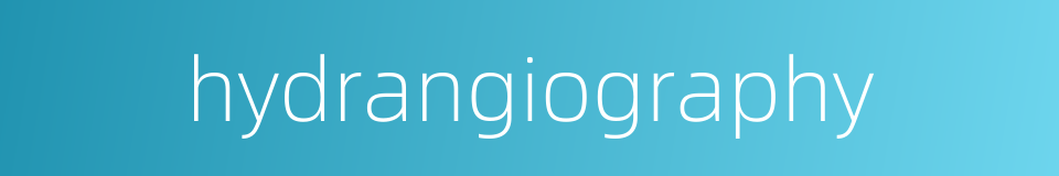 hydrangiography的同义词