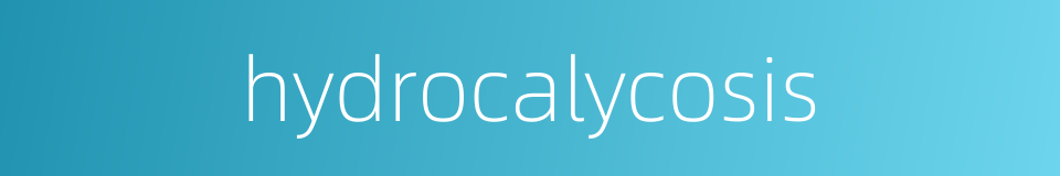 hydrocalycosis的同义词